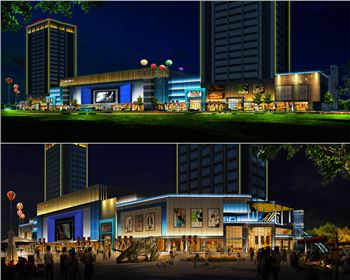 陜西樓體亮化-正上新世界商業樓亮化工程